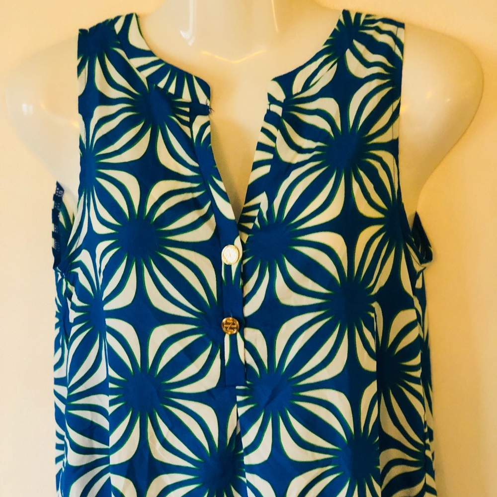 Boutique-Tracy Negoshian Celia Dress in geo leaves - Picture 4 of 8